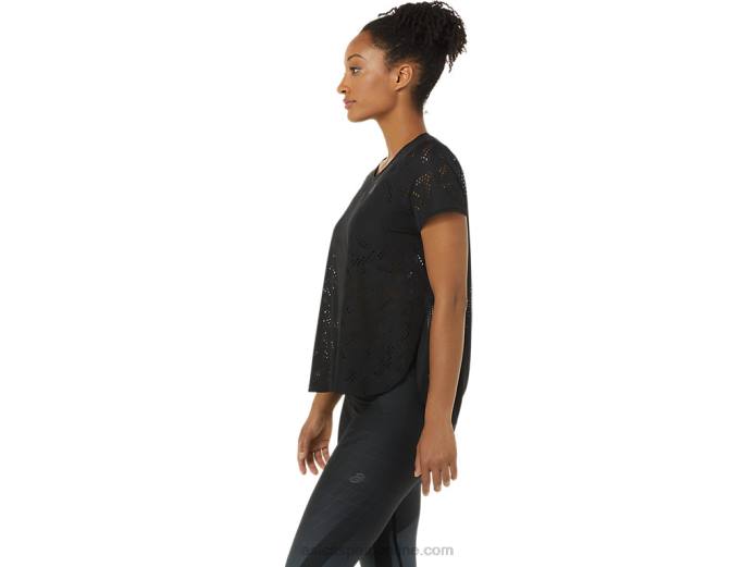 camiseta de manga corta ventilate actibreeze para mujer Asics 4L683488 rendimiento negro