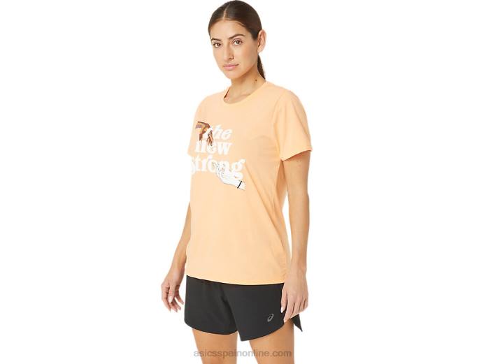 camiseta de mujer the new strong run Asics 4L682232 duna de verano