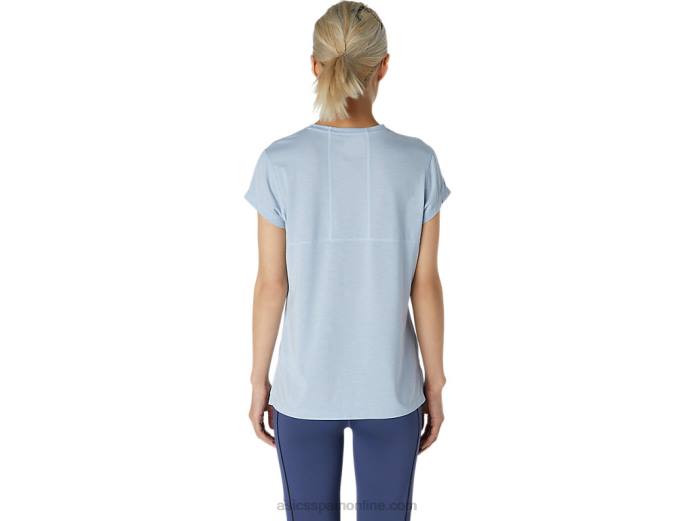 camiseta dorai de manga corta para mujer Asics 4L683810 brezo de niebla