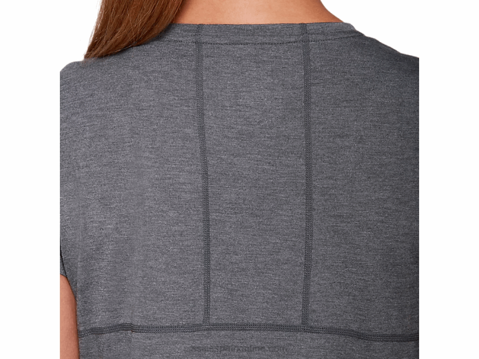 camiseta dorai de manga corta para mujer Asics 4L684035 brezo gris oscuro