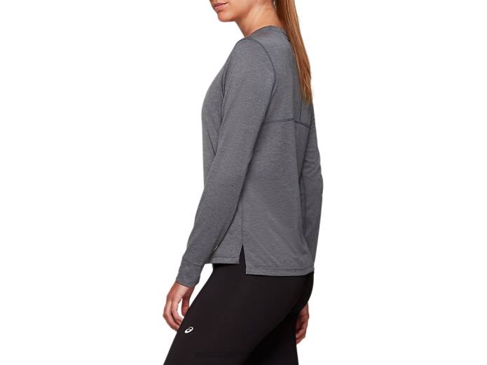 camiseta dorai de manga larga para mujer Asics 4L684177 brezo gris oscuro