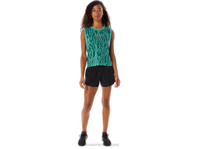crop top de mujer con estampado integral Asics 4L682836 brezo sabio