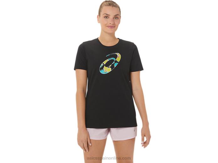 espiral de hibisco de mujer una tripulación Asics 4L683010 rendimiento negro