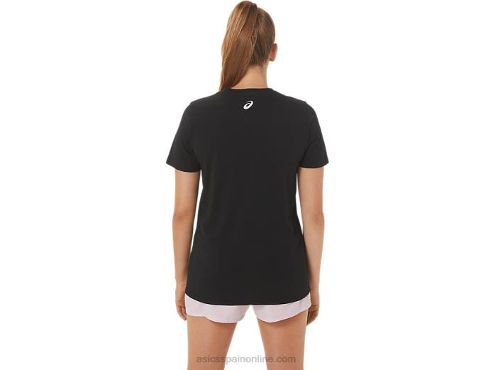 espiral de hibisco de mujer una tripulación Asics 4L683010 rendimiento negro