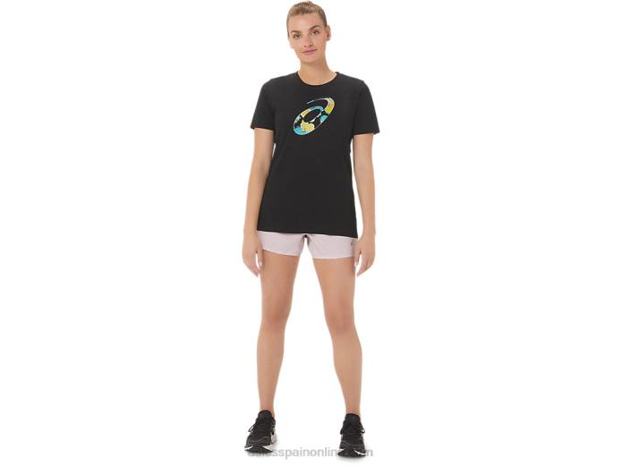 espiral de hibisco de mujer una tripulación Asics 4L683010 rendimiento negro