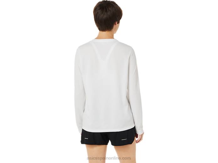 gráfico de manga larga ready-set ii para mujer Asics 4L683609 blanco brillante