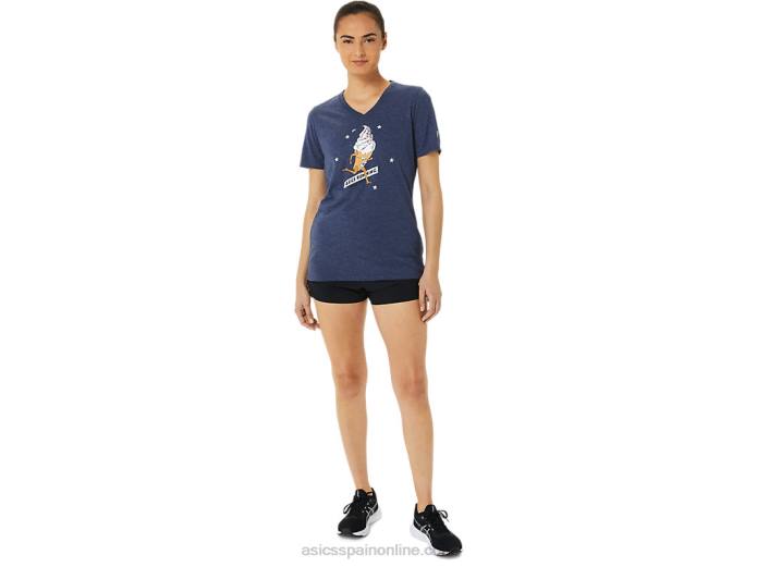 helado de mujer que viene en manga corta caliente Asics 4L683194 brezo chaquetón