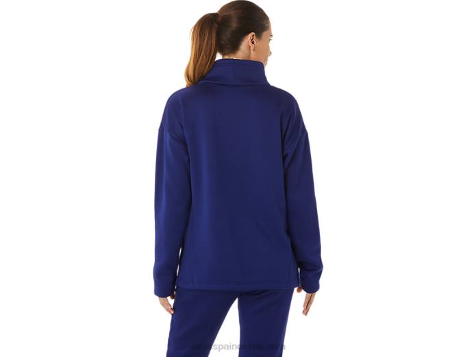 jersey de punto cepillado para mujer Asics 4L682899 buceo azul