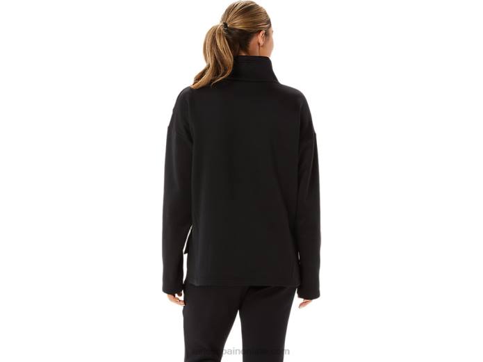 jersey de punto cepillado para mujer Asics 4L682911 rendimiento negro