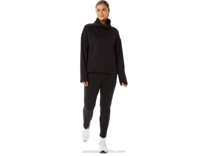 jersey de punto cepillado para mujer Asics 4L682911 rendimiento negro