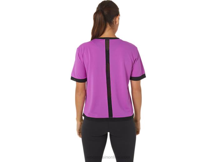 kate malla de manga corta para mujer Asics 4L682748 orquídea