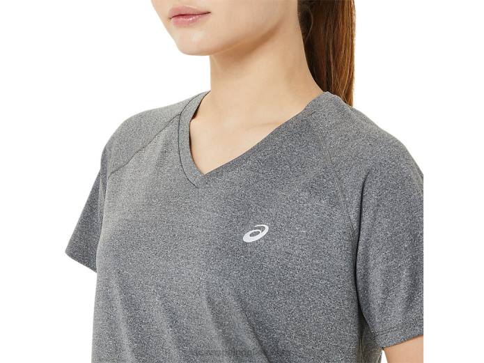 lyte cuello en v de mujer listo para usar Asics 4L683377 brezo gris oscuro