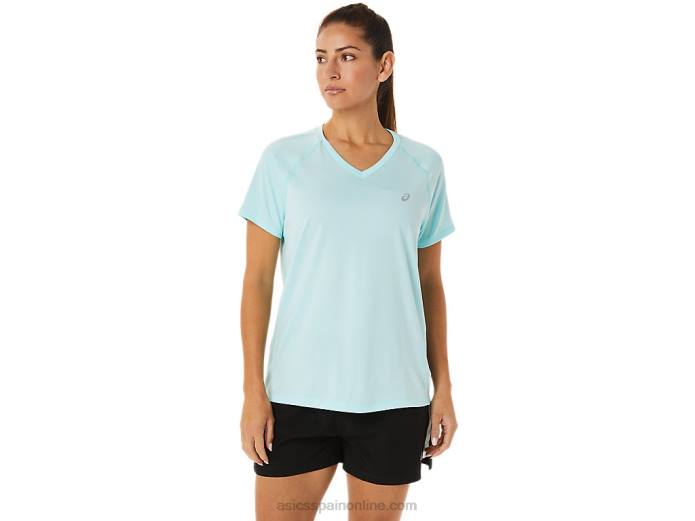 lyte cuello en v de mujer listo para usar Asics 4L683467 brezo azul claro