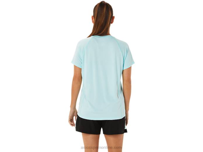 lyte cuello en v de mujer listo para usar Asics 4L683467 brezo azul claro