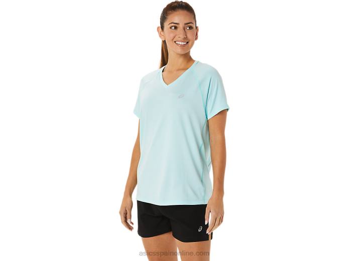 lyte cuello en v de mujer listo para usar Asics 4L683467 brezo azul claro