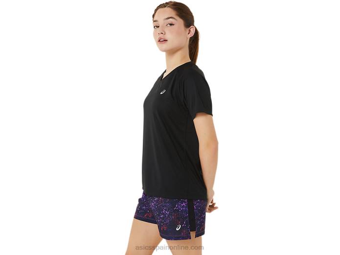 lyte cuello en v de mujer listo para usar Asics 4L683498 rendimiento negro