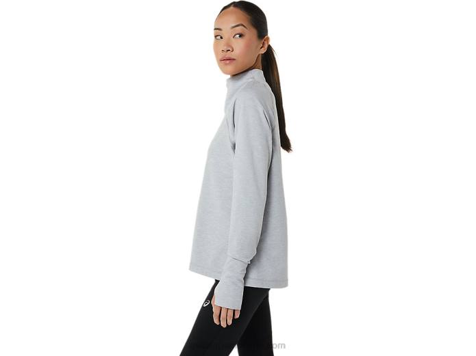 media cremallera de mujer thermopolis Asics 4L682920 brezo gris claro