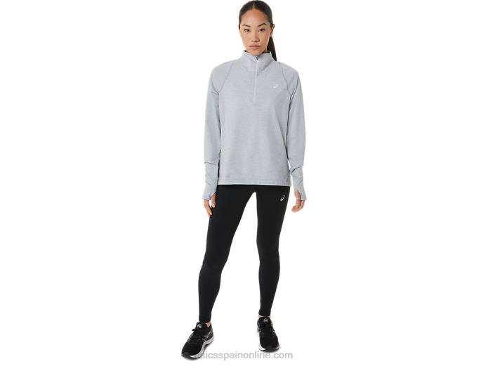 media cremallera de mujer thermopolis Asics 4L682920 brezo gris claro