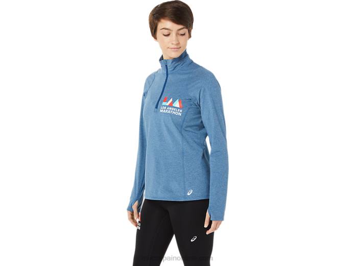 media cremallera lam thermopolis mujer Asics 4L683652 brezo azul mako