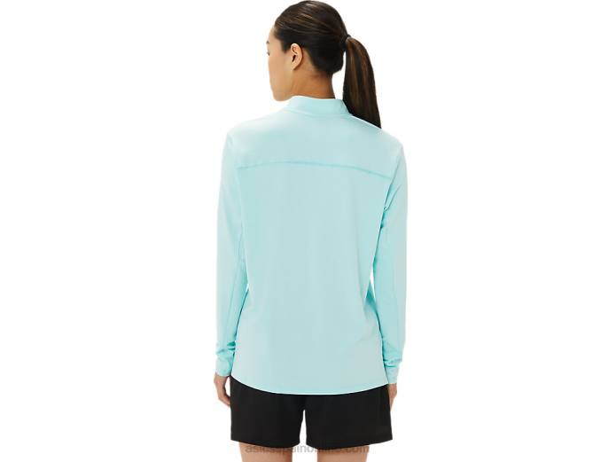 media cremallera lista para mujer Asics 4L683307 azul claro/azul francés