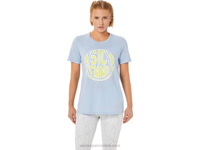 nueva camiseta con gráfico strong 92 para mujer Asics 4L683761 niebla/amarillo resplandor