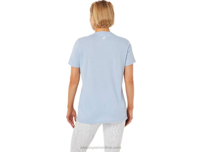 nueva camiseta con gráfico strong 92 para mujer Asics 4L683761 niebla/amarillo resplandor