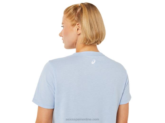 nueva camiseta con gráfico strong 92 para mujer Asics 4L683761 niebla/amarillo resplandor