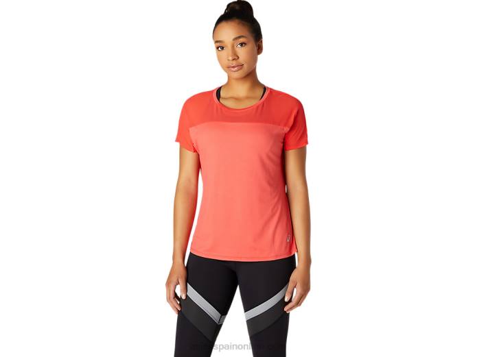parte superior de las mujeres Asics 4L683798 Toronja rosa