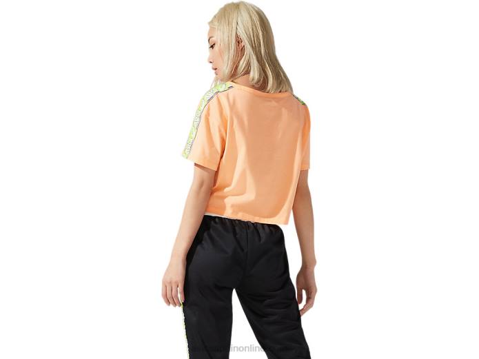 playera de manga corta con estampado de jersey para mujer Asics 4L683943 duna de verano