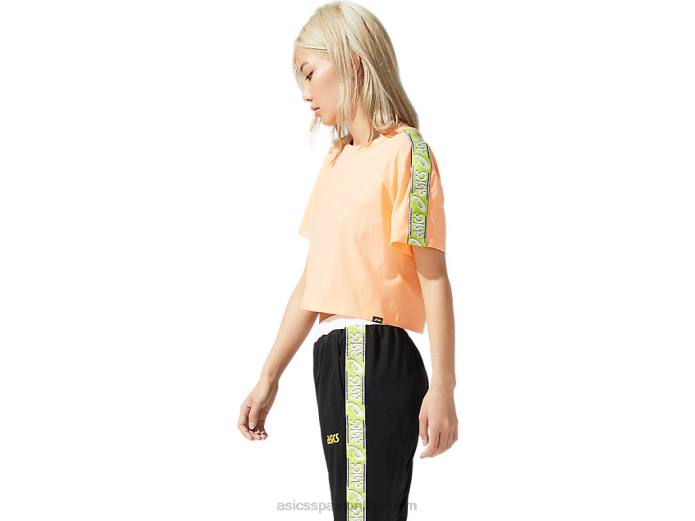 playera de manga corta con estampado de jersey para mujer Asics 4L683943 duna de verano