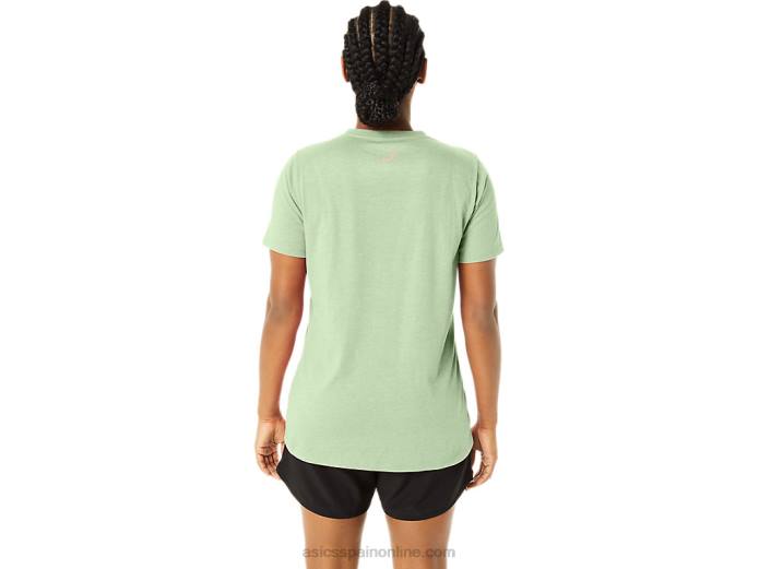 rayas de mujer con cuello en v Asics 4L682214 susurro brezo verde