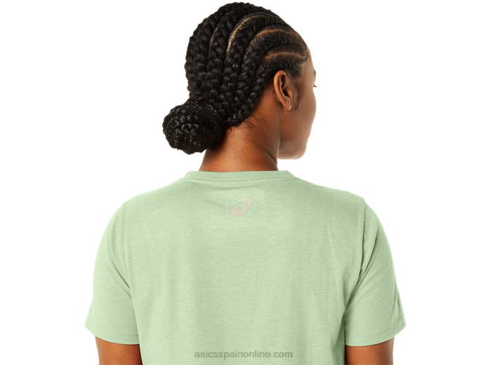 rayas de mujer con cuello en v Asics 4L682214 susurro brezo verde