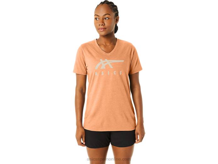 rayas de mujer con cuello en v Asics 4L682349 duna de verano