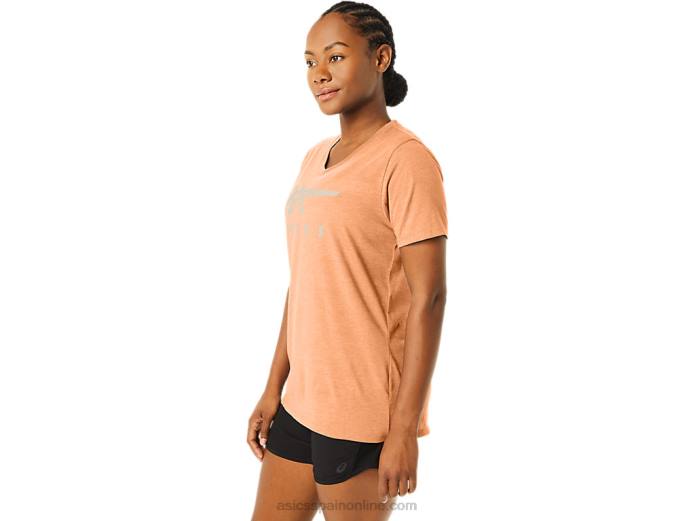 rayas de mujer con cuello en v Asics 4L682349 duna de verano