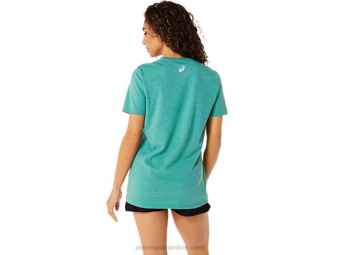 rayas de mujer con cuello en v Asics 4L682831 brezo sabio