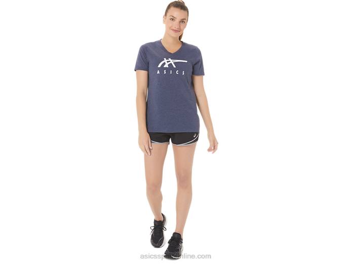 rayas de mujer con cuello en v Asics 4L682972 brezo chaquetón