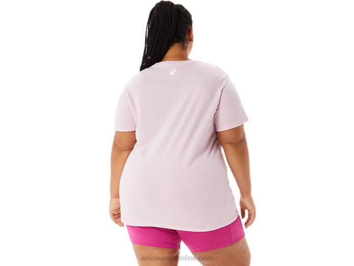 rayas de mujer con cuello en v Asics 4L683200 apenas rosa