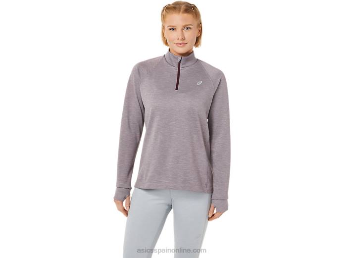 thermopolis mujer 1/4 zip Asics 4L683647 Brezo profundo de Marte