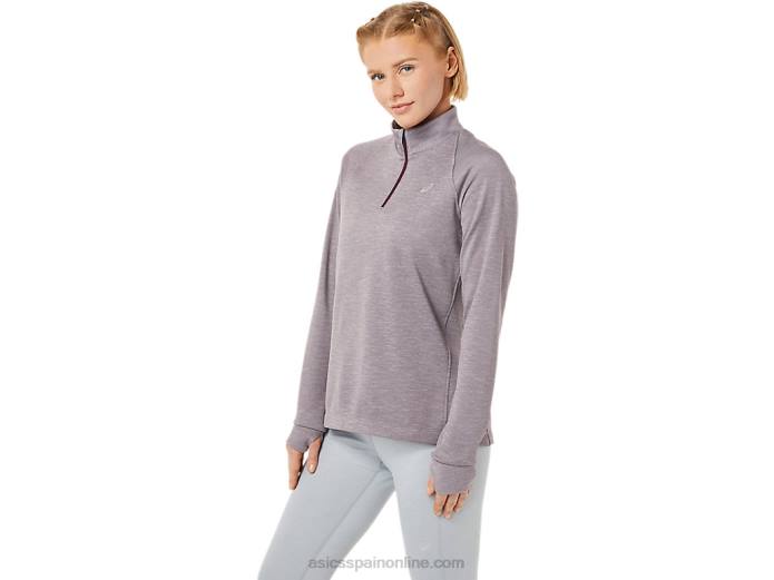 thermopolis mujer 1/4 zip Asics 4L683647 Brezo profundo de Marte