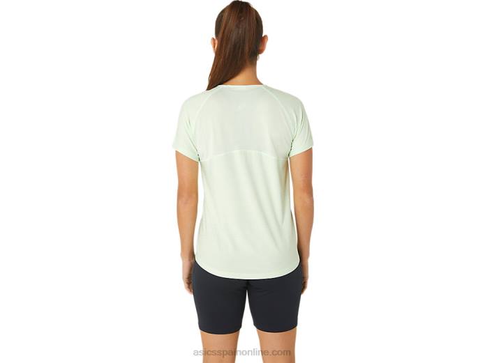 top c110 de manga corta pr lyte para mujer Asics 4L682173 susurro verde