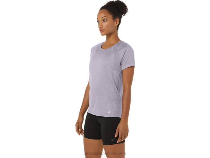 top c110 de manga corta pr lyte para mujer Asics 4L682285 violeta anochecer