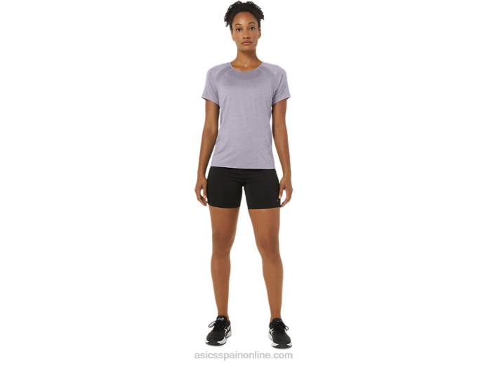 top c110 de manga corta pr lyte para mujer Asics 4L682285 violeta anochecer