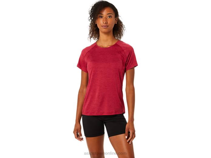 top c110 de manga corta pr lyte para mujer Asics 4L683778 borgoña