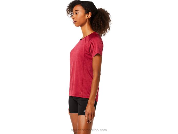 top c110 de manga corta pr lyte para mujer Asics 4L683778 borgoña