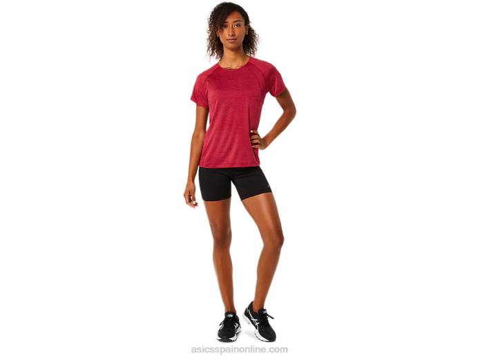 top c110 de manga corta pr lyte para mujer Asics 4L683778 borgoña