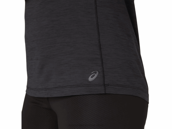 top c110 de manga corta pr lyte para mujer Asics 4L684094 rendimiento negro