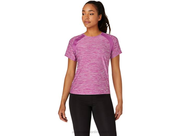 top c110 de manga corta pr lyte para mujer Asics 4L684105 tinte espacial de uva digital