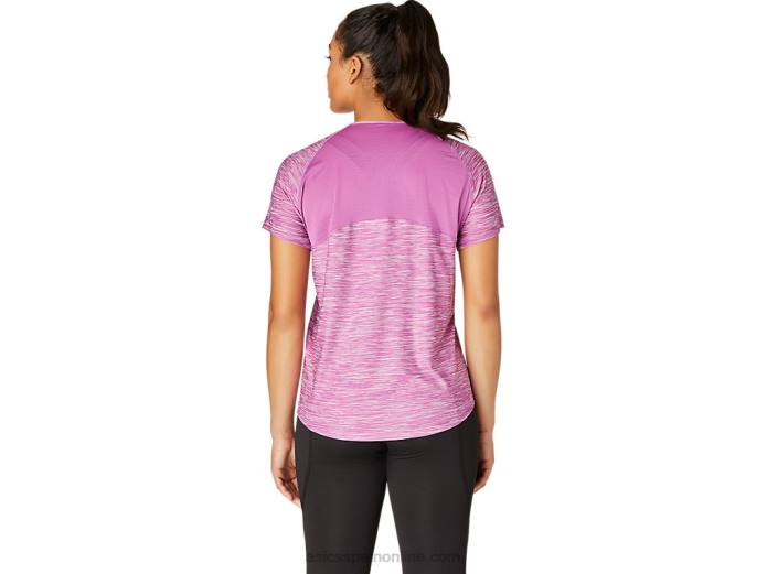 top c110 de manga corta pr lyte para mujer Asics 4L684105 tinte espacial de uva digital
