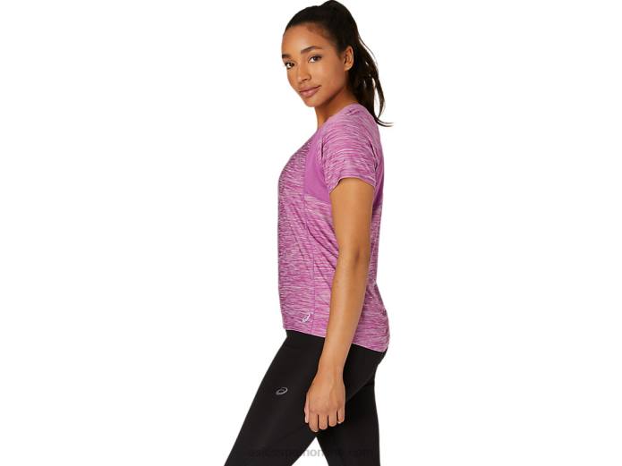 top c110 de manga corta pr lyte para mujer Asics 4L684105 tinte espacial de uva digital