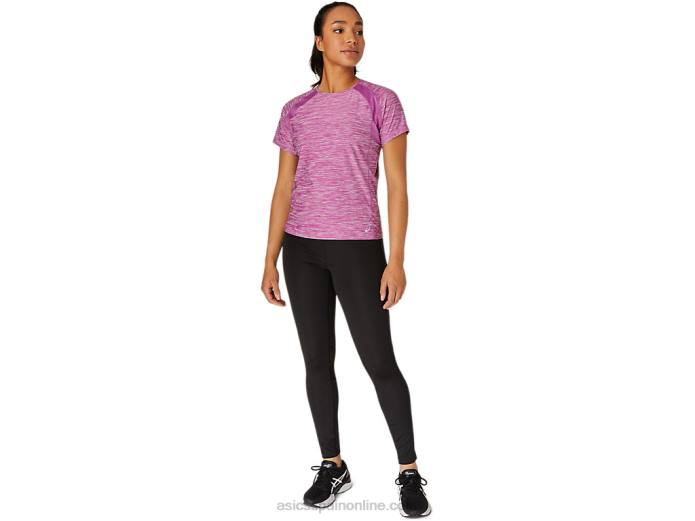 top c110 de manga corta pr lyte para mujer Asics 4L684105 tinte espacial de uva digital